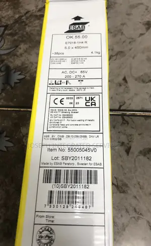Esab Ok 55.00 Welding Electrodes 5.0×450mm