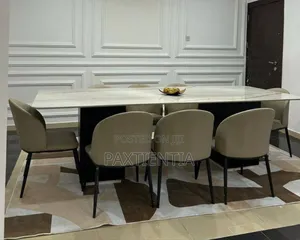 Eight-Seater Marble Dining Set