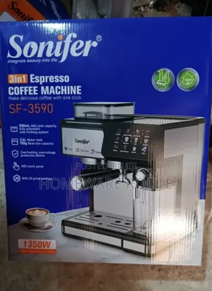 Sonifer 3in1 Espresso Coffee Maker With Grinder