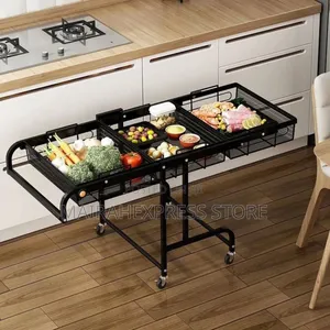 3 Tier Convertible Kitchen Storage Trolley Cart (Sb)