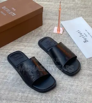 Berluti Leather Slipers 40-46 Available in Brown and Blue