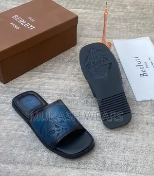 Berluti Leather Slipers 40-46 Available in Brown and Blue