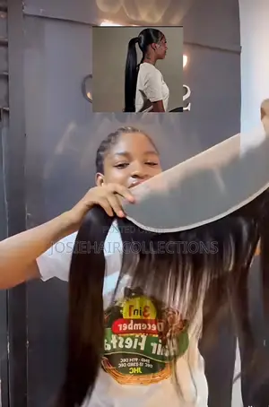 Human Hair 24” Ponytail Bundle and 14” Frontal