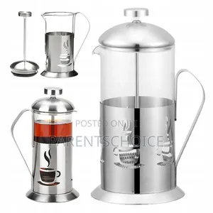 French Press Stainless Steel Glass 4 Cup Tea Coffee Maker