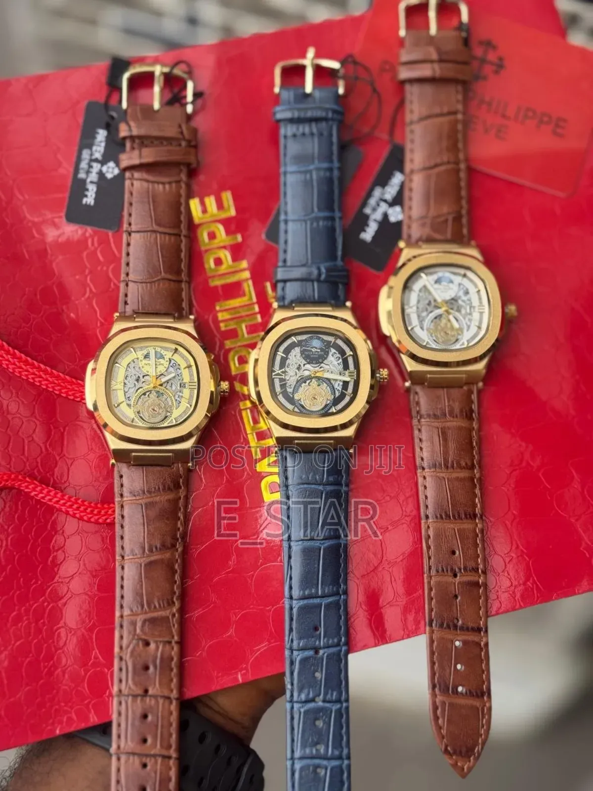 Patek Philippe Leather Skeletonized Dial