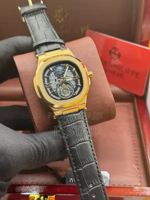 Patek Philippe Leather Skeletonized Dial