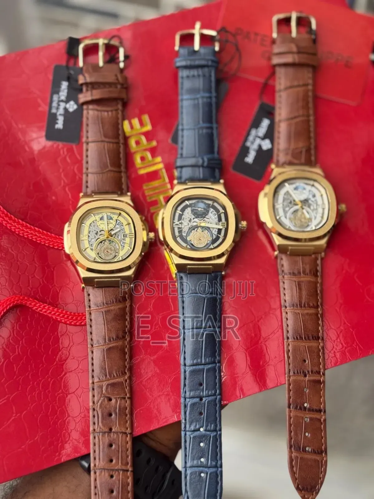 Patek Philippe Leather Skeletonized Dial