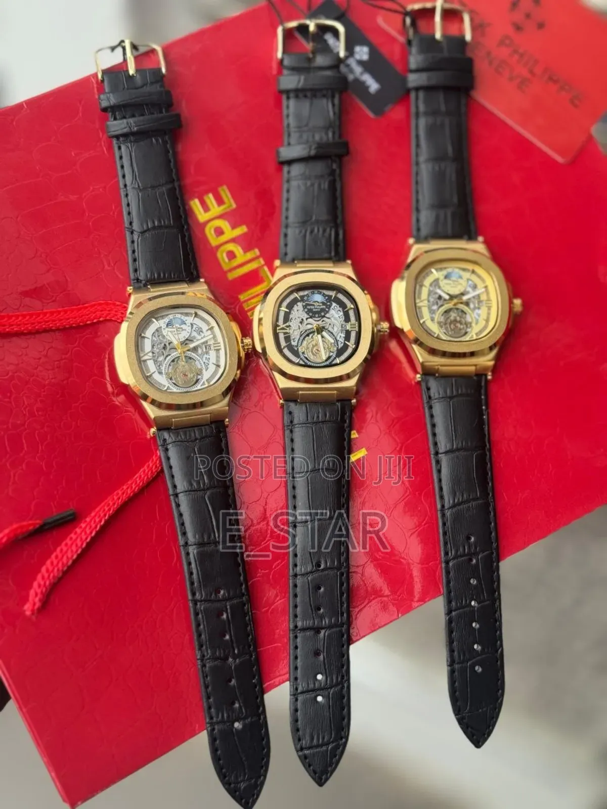 Patek Philippe Leather Skeletonized Dial