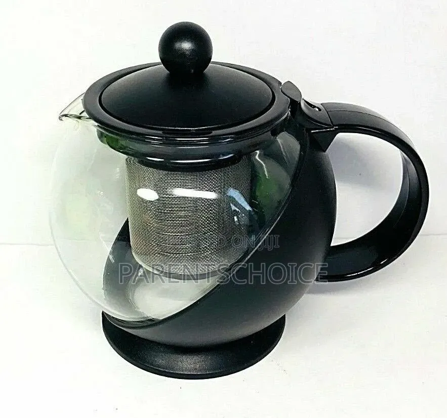 Table Glass Tea Coffee Pot With Stainless Steel Infuser Filter, 1250ml