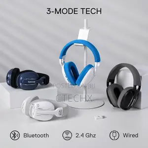 Redragon H878 3-Mode Wireless Blue Lighting Gaming Headset, 7.1 Sound