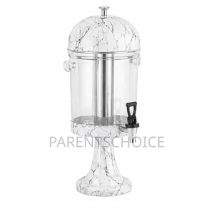 6l Marble Finish Beverage Dispenser With Stand- White / Black