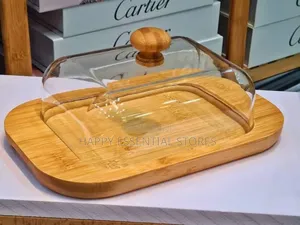Wooden Butter Dish With Acrylic Lid 