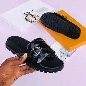Black/White Dior Pam Slippers Jce 6y