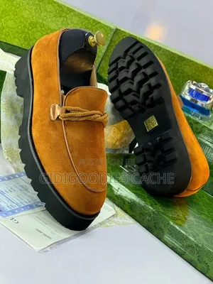 Gucci-Inspired Suede Lug-Sole Loafers