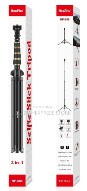 Np-688 2in1 Multi-Function Tripod + Selfie Stick - Excellent Quality