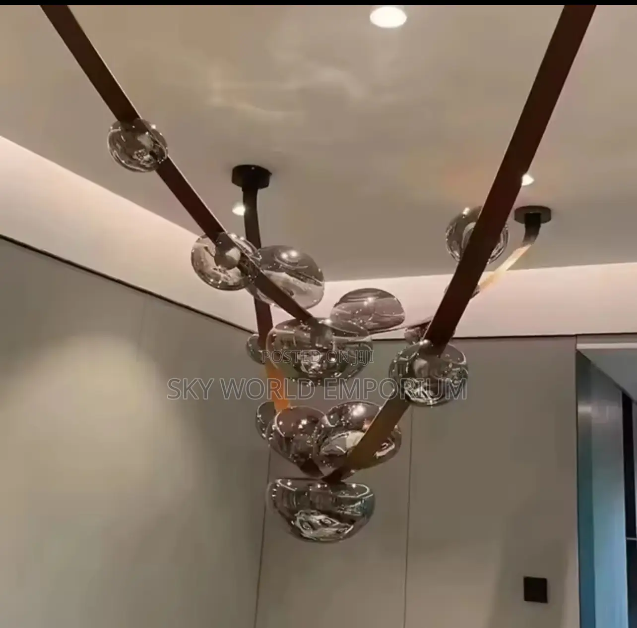 Italian Design Creative Leather Pendant Chandelier