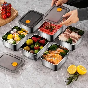 5pcs Set Stainless Steel Food Box Storage Container