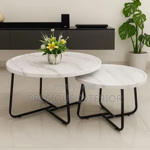 White 2*1 Center Table