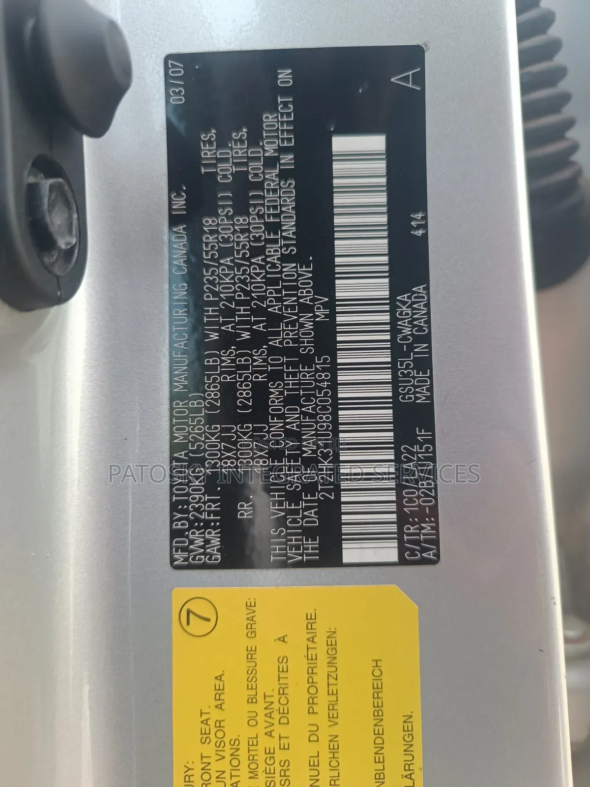 Lexus RX 350 4x4 2007 Silver