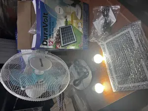 Dura Volts Solar Table Fan With Solar Panel and Bulb in Abuja Jabi
