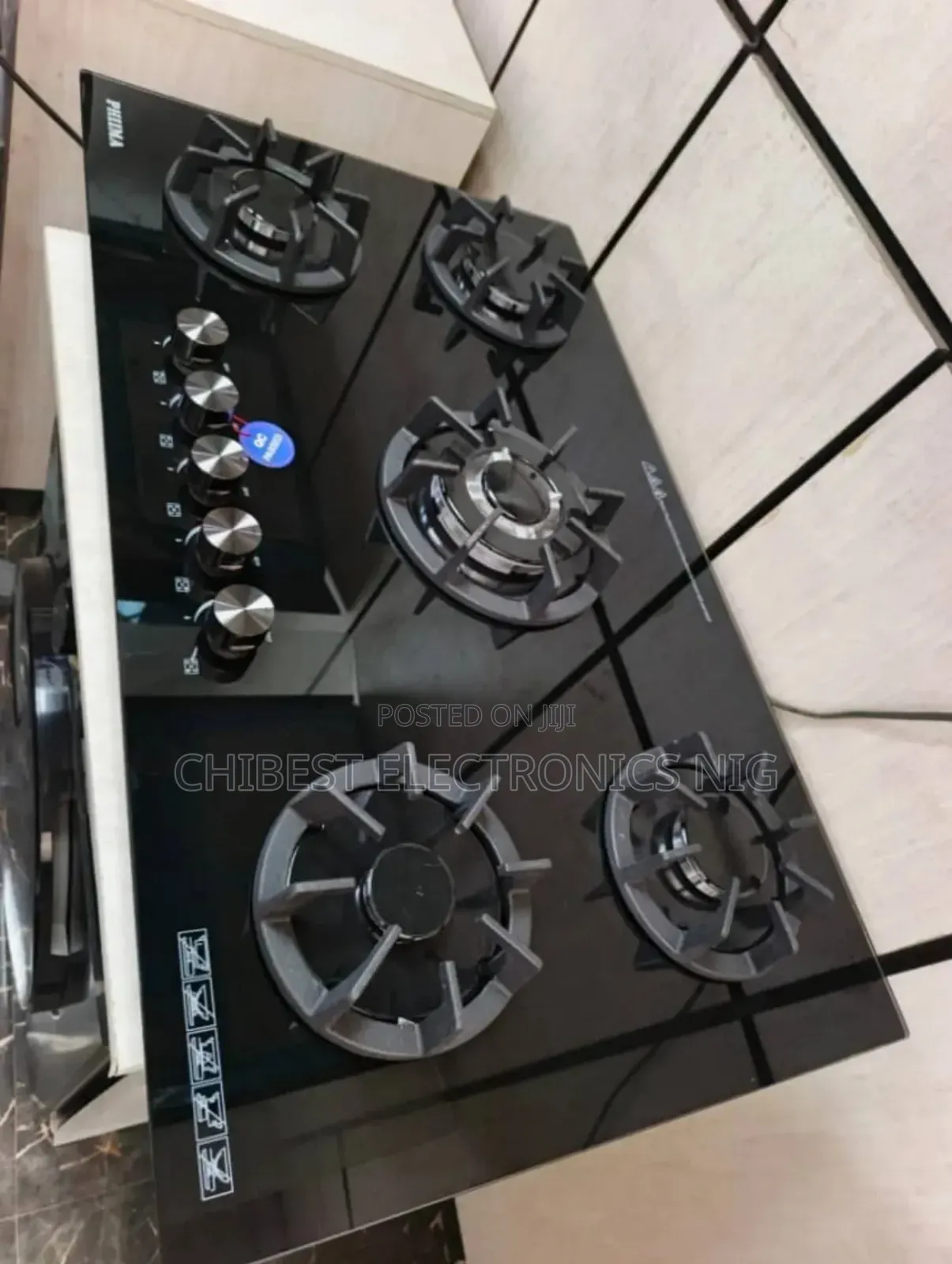 Phiima German Technology Design Inbuilt 5 Burners Automatic Gas Hob