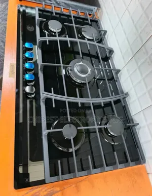 Original Gs Built-in Cabinet Big 5 Burners Gas Cooker Hob 90cm Copper)