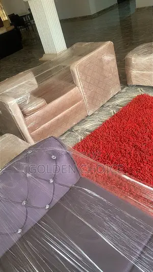 Double Sided Couch With Side Stools