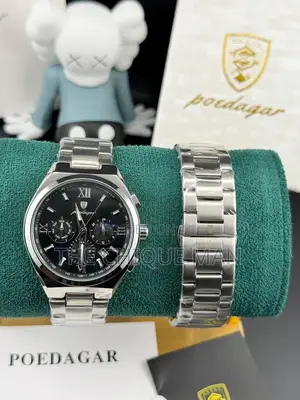 Brand New Poedagar Luxury Chronograph Watch – Stainless Steel