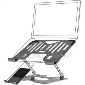 Porodo 2-in-1 Adjustable and Foldable Laptop With Phone Stand