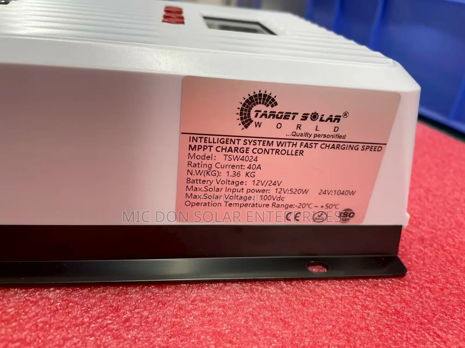 Target 40amps MPPT Charger Controller