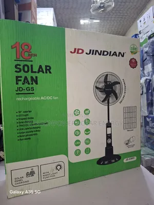 18" Jd Jindian Solar Rechargeable Standing Fan