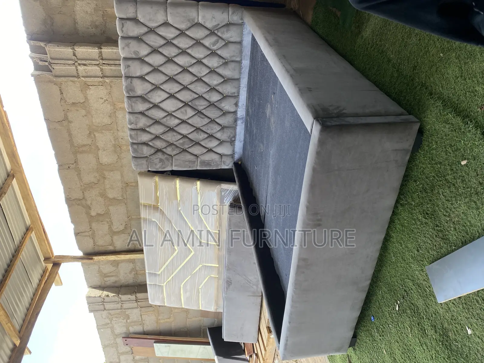 4.5 by 6 Bed Frame Gray Color Good Finished  Is Available
