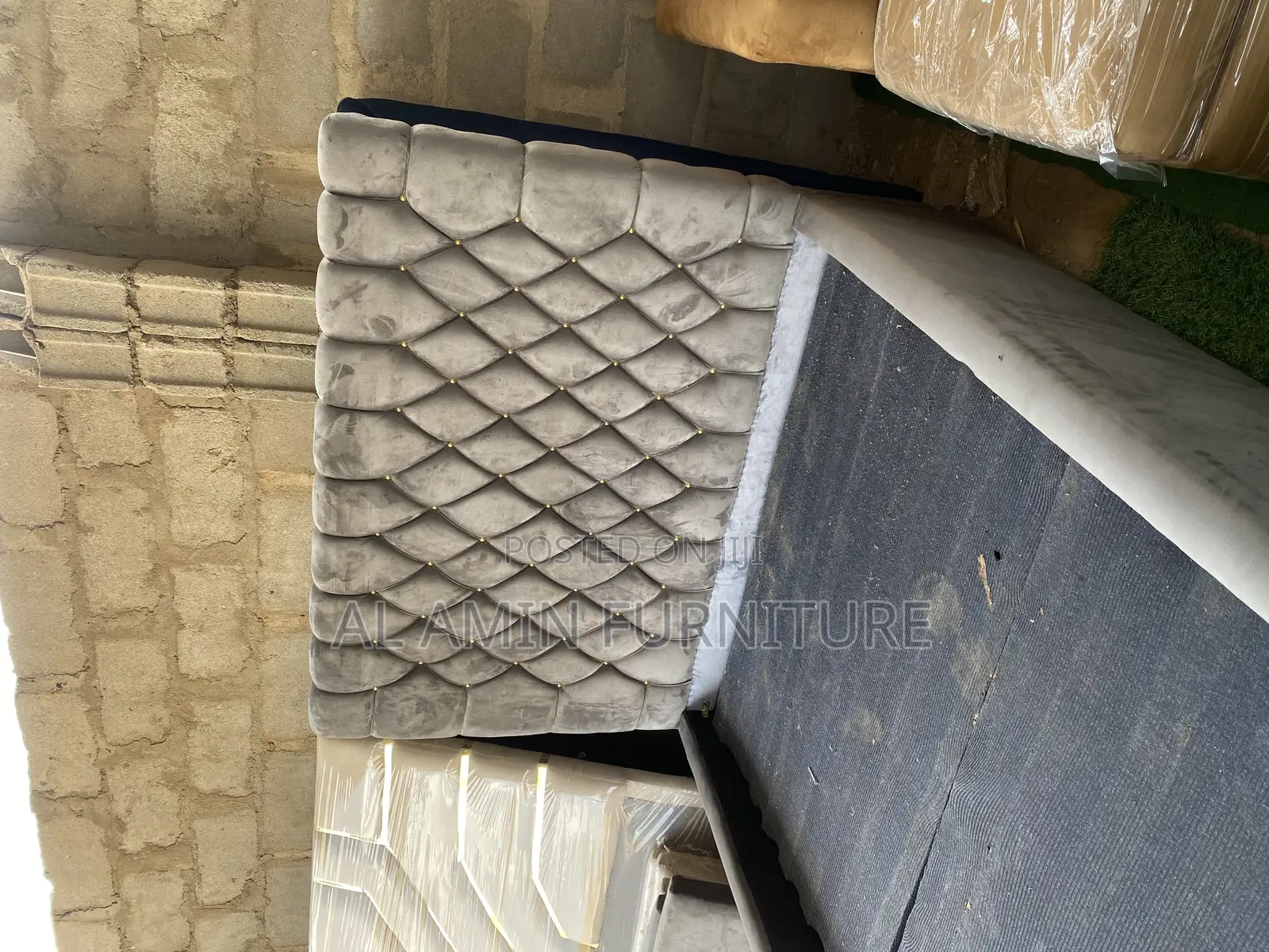 4.5 by 6 Bed Frame Gray Color Good Finished  Is Available