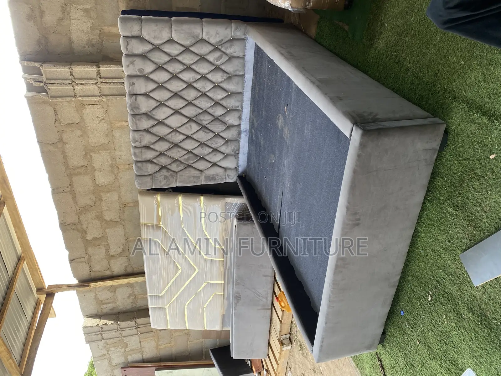 4.5 by 6 Bed Frame Gray Color Good Finished  Is Available