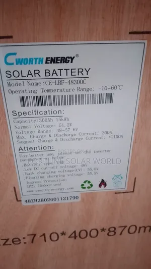 15kwh 51.2v Cworth Solar Lithium Ion Battery