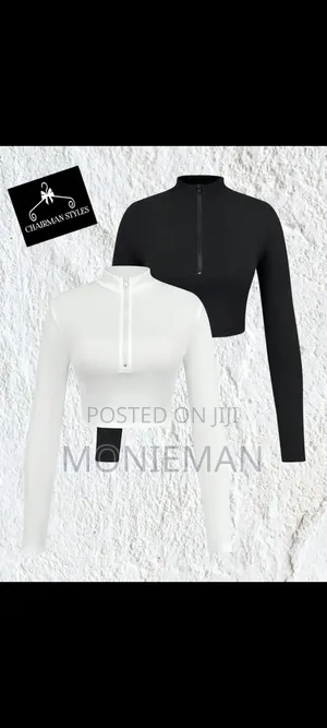 Zip-Up Long Sleeve Crop Top