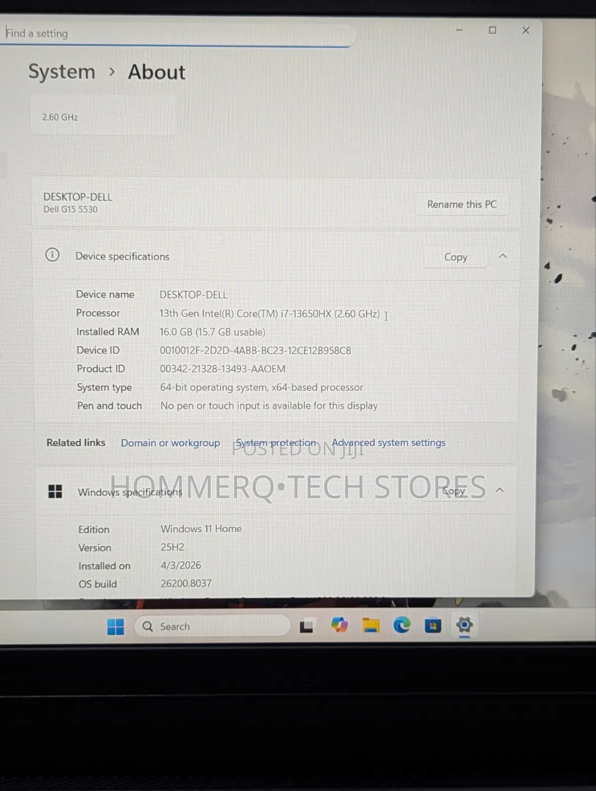 Laptop Dell G15 5535 16GB Intel Core i7 SSD 1T