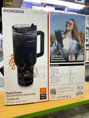 Porodo Lifestyle Hydrotunes Bluetooth Speaker Tumbler.