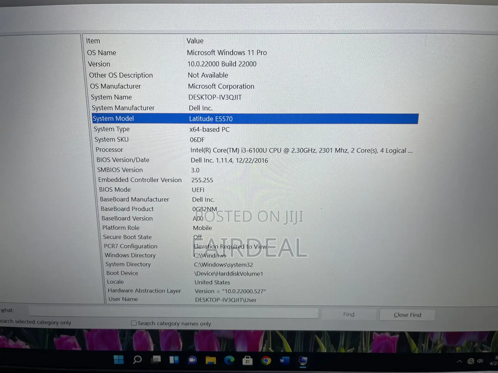 Laptop Dell Latitude E5570 8GB Intel Core i3 HDD 500GB
