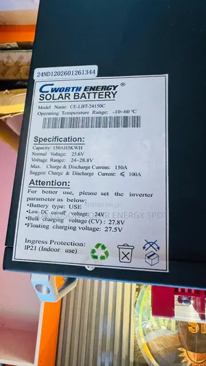 5kwh 24v Cworth Solar Lithium Ion Battery