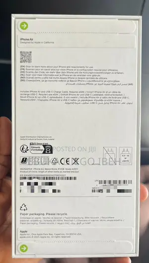 New Apple iPhone Air 512 GB Black