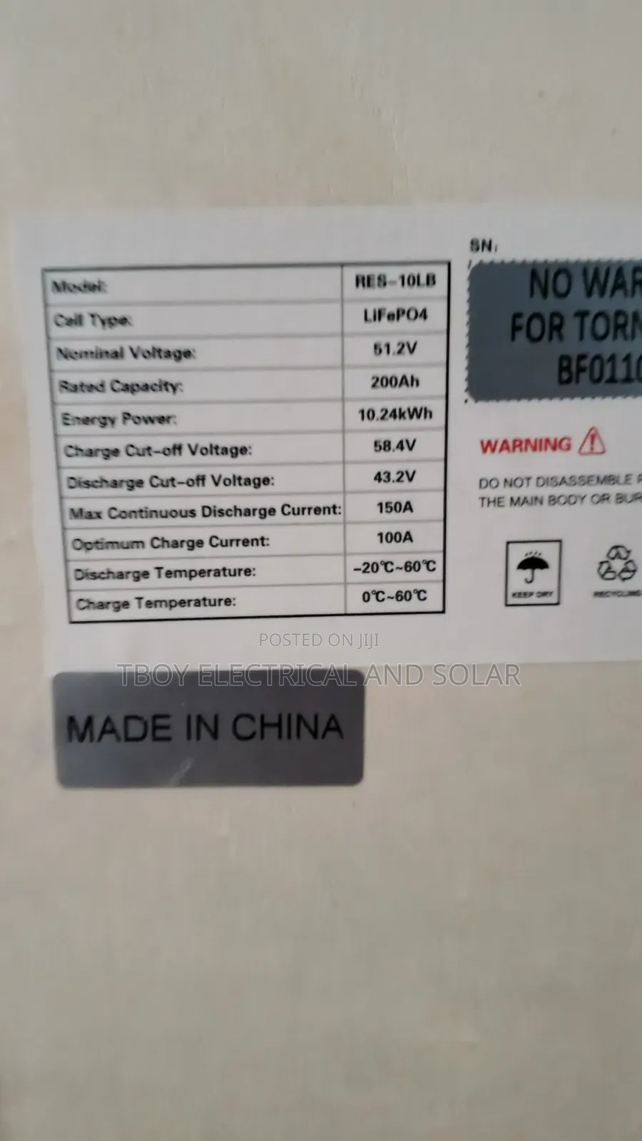 Hyperpower 10kwh Lithium Battery