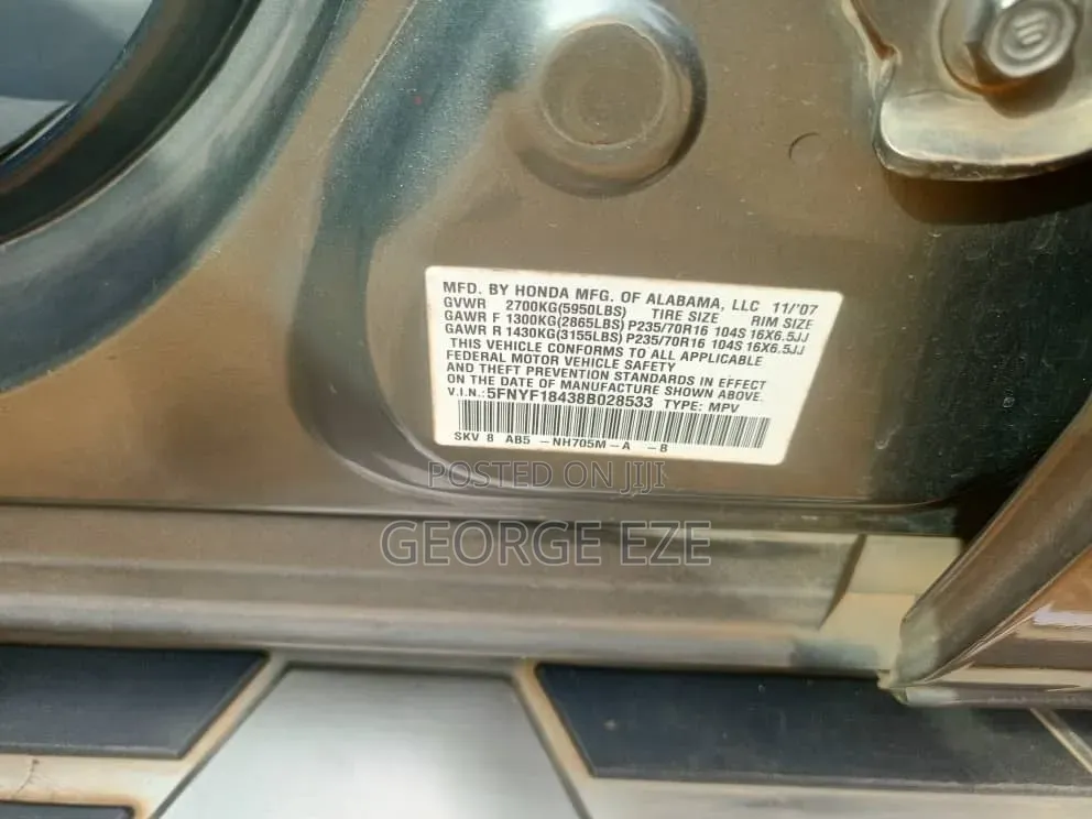 Honda Pilot 2008 Gray