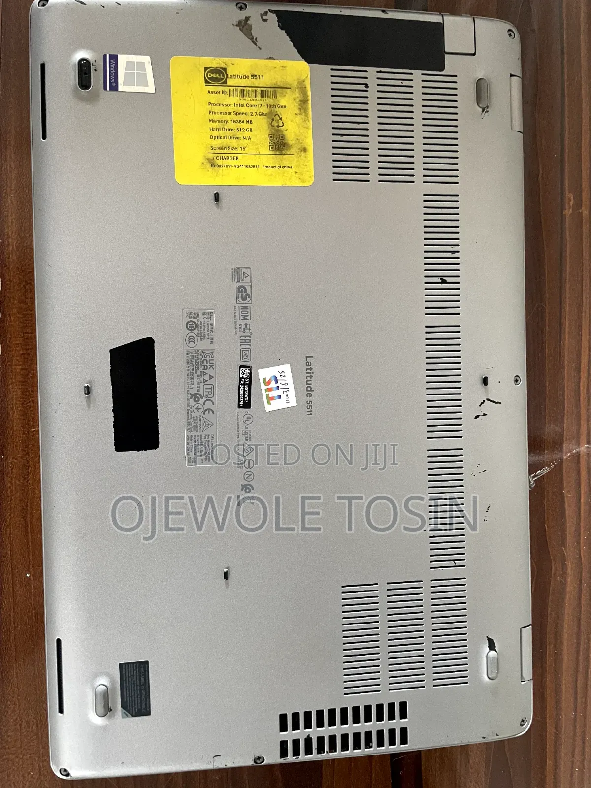 Laptop Dell 16GB Intel Core i7 SSD 512GB