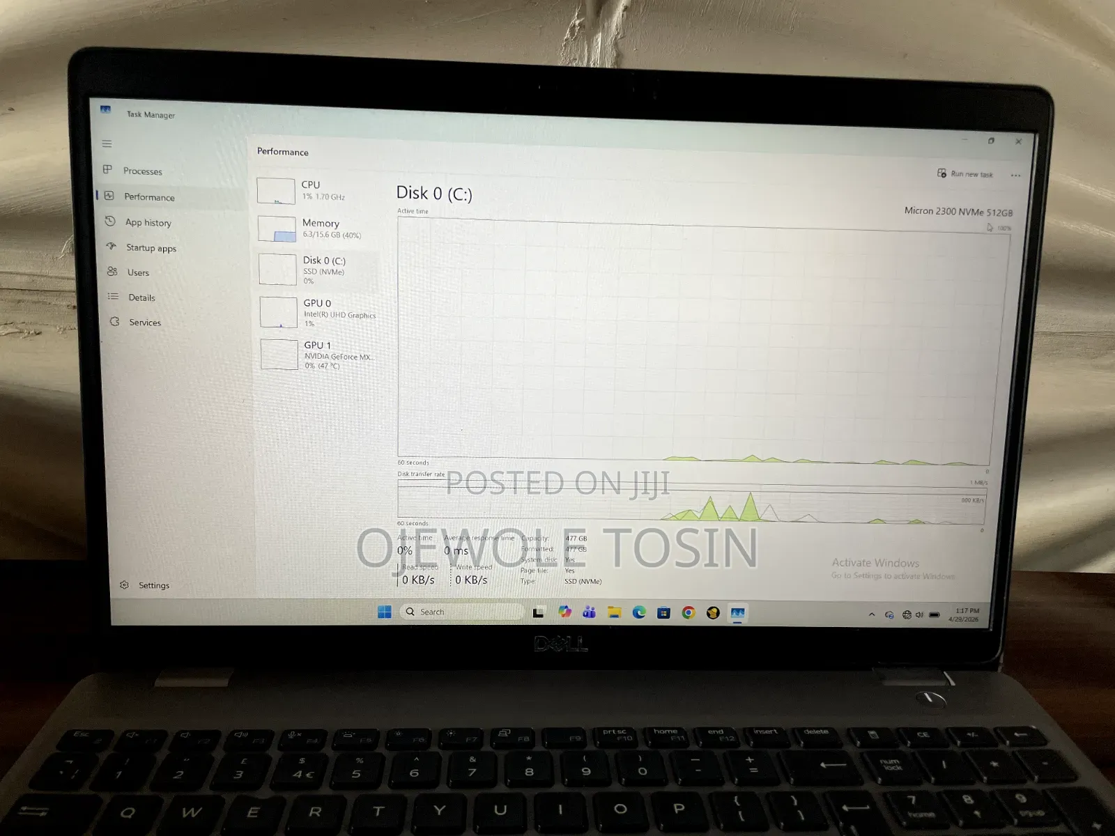Laptop Dell 16GB Intel Core i7 SSD 512GB