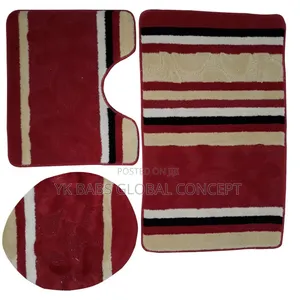Absorbent Bath Mat Toilet Mat Sets- 3pcs