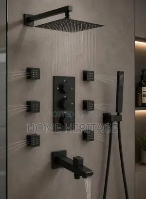 Black Concealed Shower Set – Complete Luxury Bathroom System