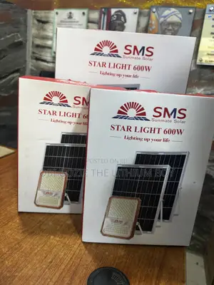 600w Sms Solar Flood Light In Best Distributor Abuja Jabi