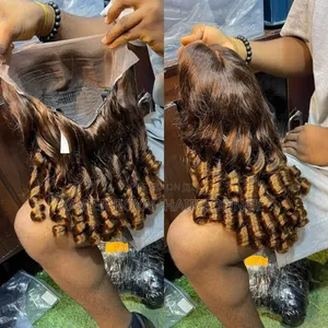 100%Human Hair 2_toned Colour Bounce With Full Frontal