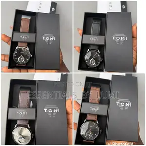 Tomi Men’S Luxury Leather Strap Wrist Watch – Quartz Fashion Watch